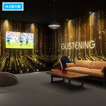 8D Golden Flash Sheet Starry Sky Decorated Wall Paper KTV Bar Golden Fresco Hotel Stage Background Wall Cloth