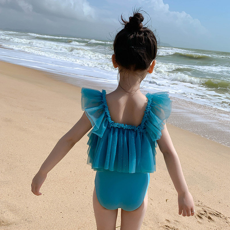 Children's swimsuit girl Little Princess Korean girl is connected to CUHK Girl Syarn Dress Skirt Resort of Yongyang Piers