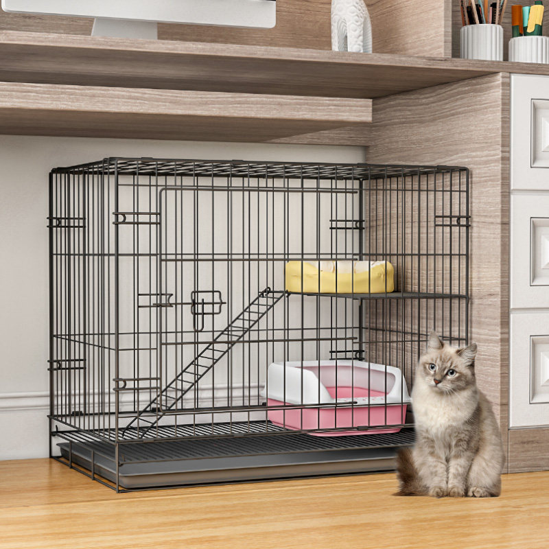 Cat Cage Home Villa Indoor Cat House Oversized Free Space Cat House Cat Litter With Toilet Integrated Folding Cat Cage