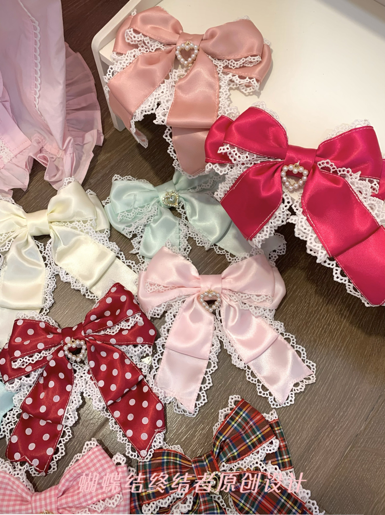 🌸少女心爆棚的发夹推荐！包邮手作丝带蝴蝶结发夹🌸-lolita洛丽塔配饰小物-淘宝好物网