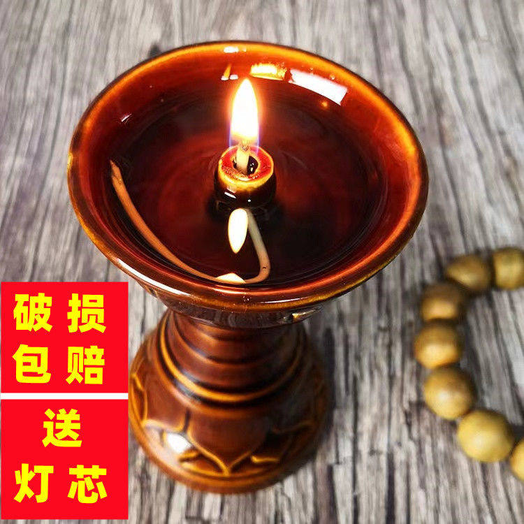 德国进口酥油灯用油灯神灯家用烛台长明供佛氛围复古清油灯煤油灯评价
