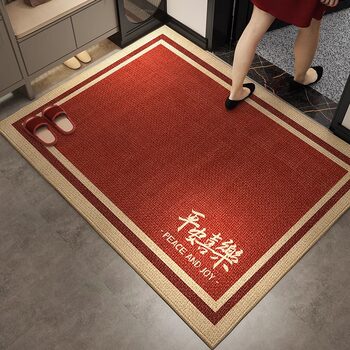 German high-grade belgian velvet new year floor mat