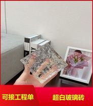 Glass brick color image wall crystal brick ultra white solid screen entrance frosted brick partition wall brick bar restaurant