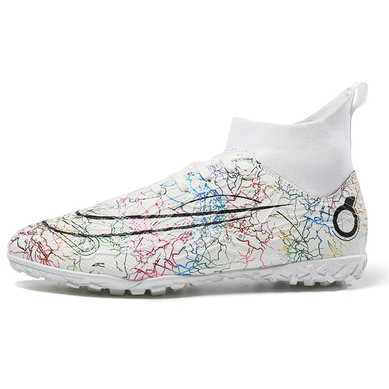 Dikanon broken nail football shoes men's and women's high tube C Luo long nail competition youth children's mandarin duck training shoes