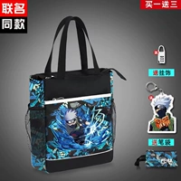 Наруто, мультяшная вместительная и большая водонепроницаемая сумка для учебы для мальчиков