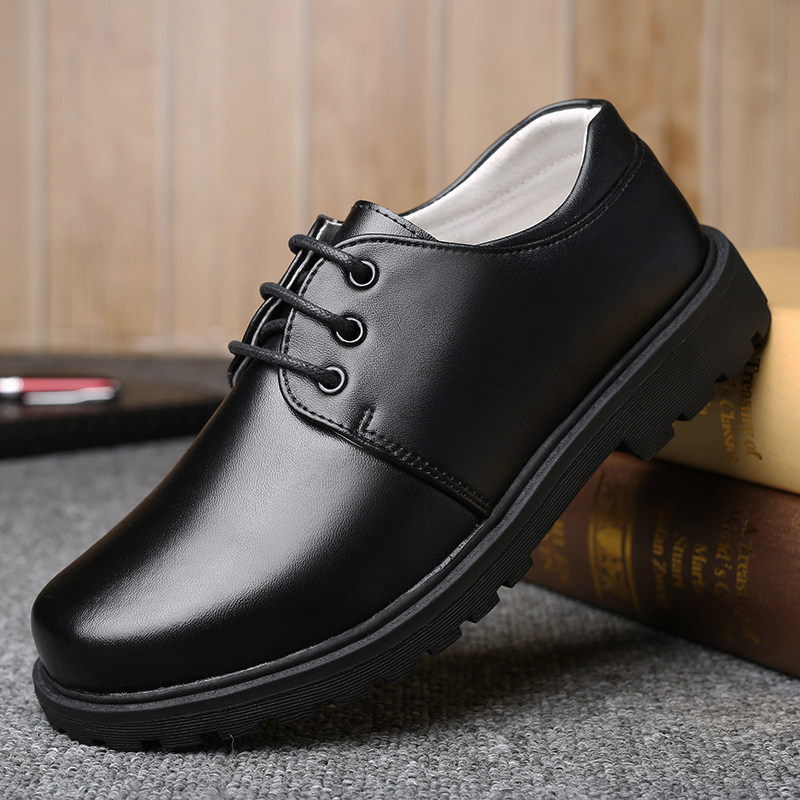 Shenzhen middle school boy shoes student department leather shoes leather shoes shoes Shenzhen is a unified middle school male leather shoes