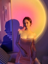 Live room layout props decoration Net Red live atmosphere Light Photo multi-color living room 2021 New Net red light