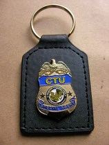 U.S. Bureau of Counter-Terrorism Statistics (CTU) leather pad key ring ring