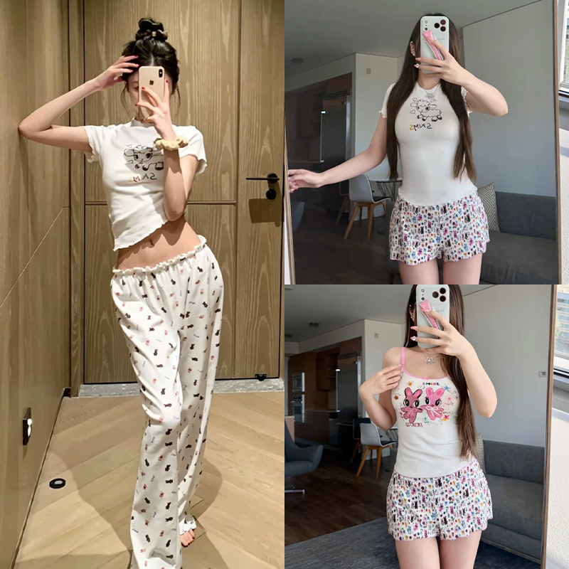 What You See Is What You Get! Skims Kardashian Easter Limited Edition Logo Jacquard Ruffled Short-Sleeved Long Pants and Tank Top What You See Is What You Get! Skims Kardashian Easter Limited Edition Logo Jacquard Ruffled Short-Sleeved Long Pants and Tank Top