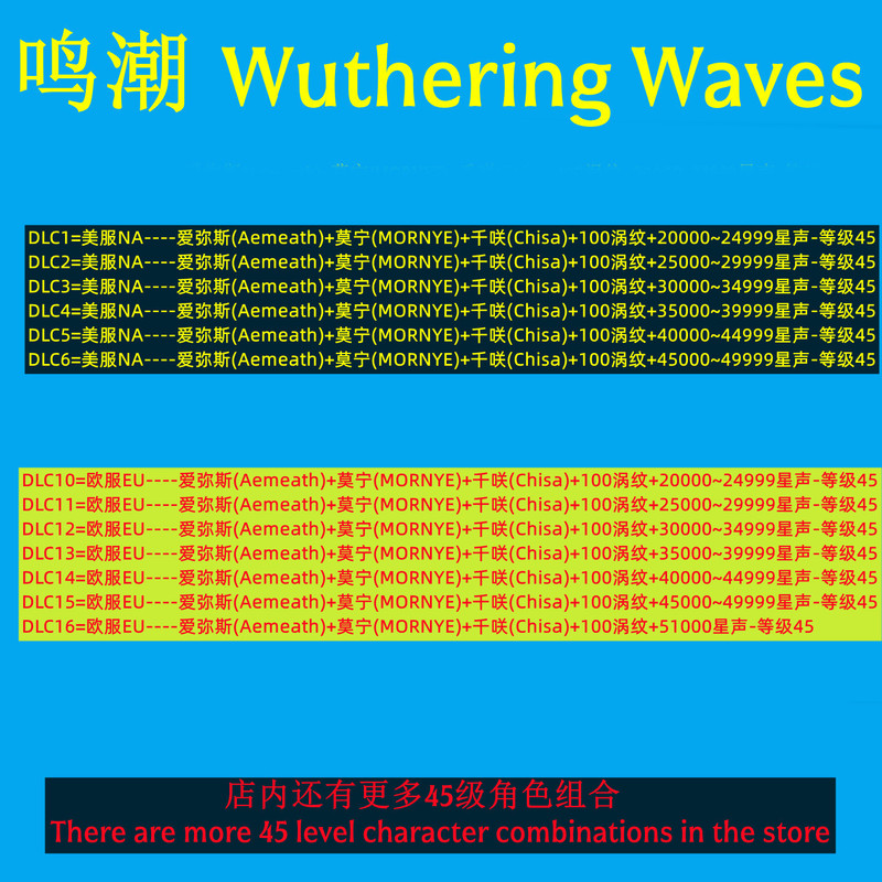 Wuthering Waves International Server Global Aemeath Chisa Mo Ning