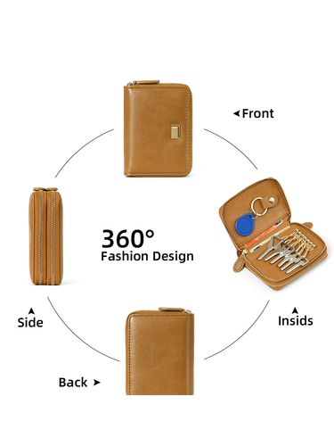 Купить косметичку Product Key, женскую компактную и нежную сумку для ключей, визитницу, сумку для удостоверений личности 2-в-1, держатель для карт-гармошки с несколькими слотами для карт