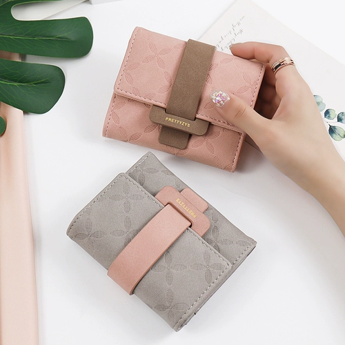 Бумажник, небольшая дизайнерская сумка через плечо, складной маленький универсальный кошелек, в корейском стиле
