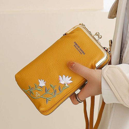 Сумка через плечо, бумажник, небольшая сумка, китайский стиль, с вышивкой