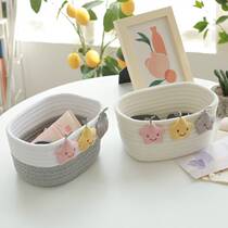 New star desktop storage basket porch sundries storage box woven key remote control storage basket small girl heart