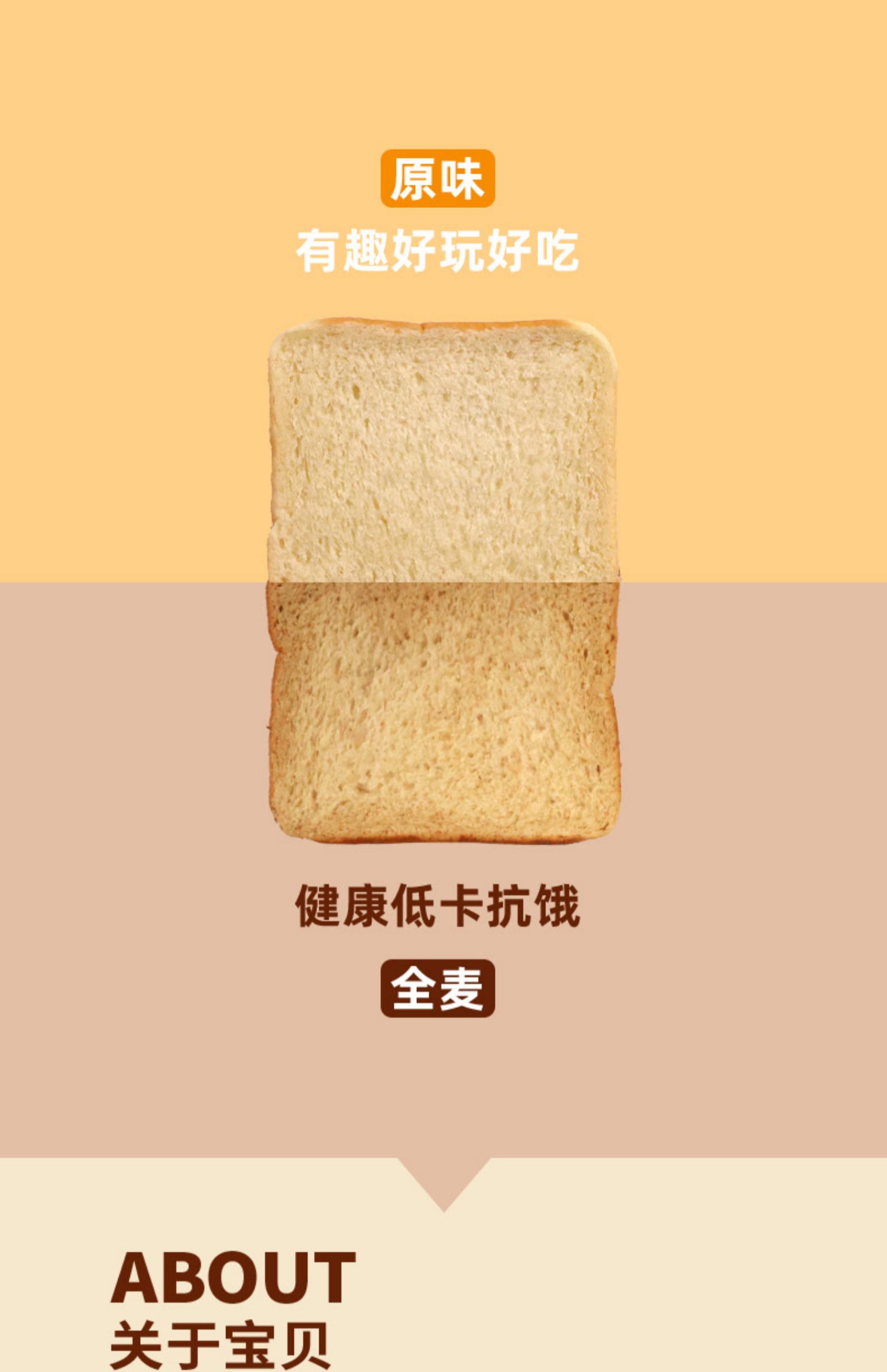 原味全麦吐司面包早餐代餐420g