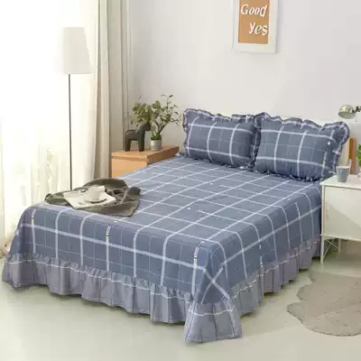 Lace bed single piece ruffle cotton single double bed cover Cotton bed skirt bed single 1 5 1 8m meter bed
