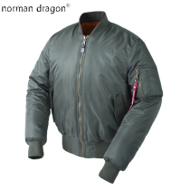 Norman Long winter thickened loose cotton coat MA-1 pilot empty jacket couple baseball uniform mens large size military jacket