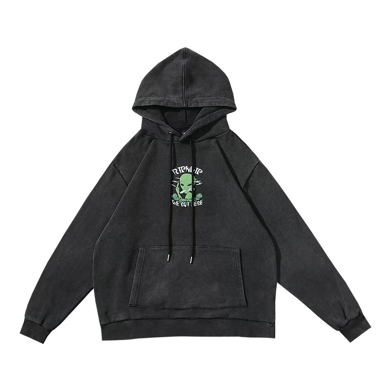 Американский модный бренд RIPNDIP маленький кот средний палец кот осень и зима толстовка водная система старый инопланетянин мужской и женский пары стиль