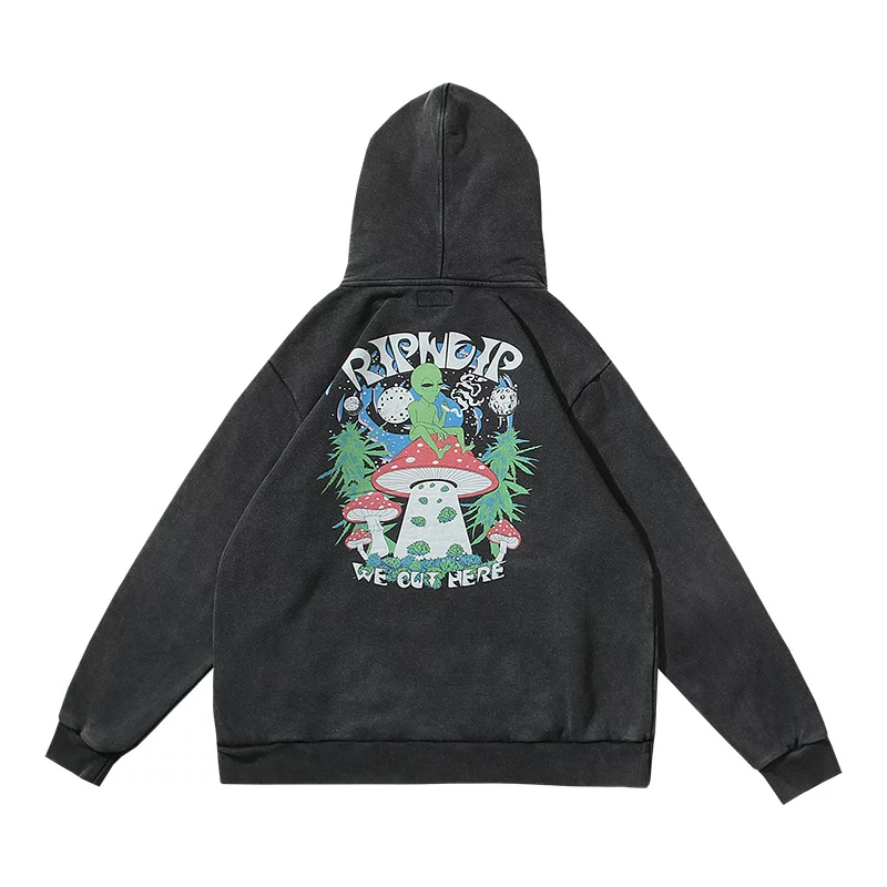 Американский модный бренд RIPNDIP маленький кот средний палец кот осень и зима толстовка водная система старый инопланетянин мужской и женский пары стиль
