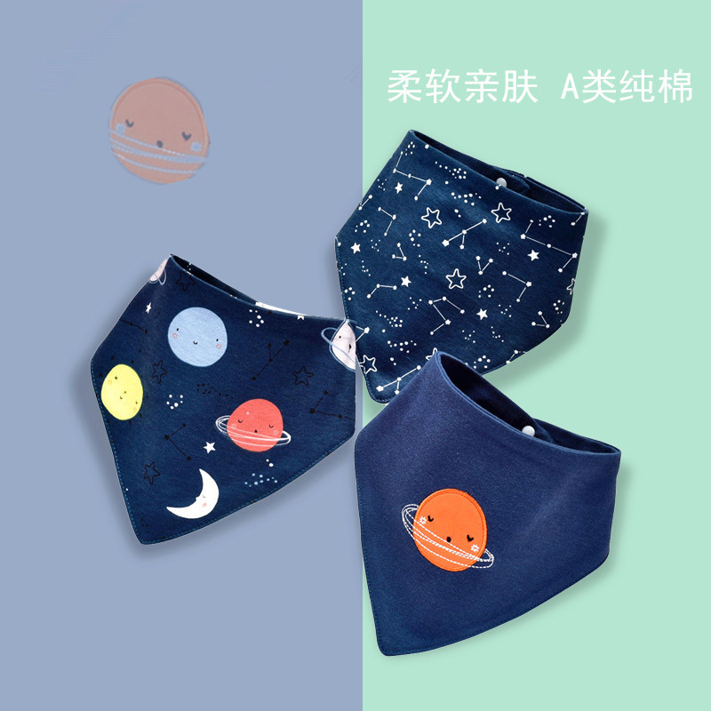Newborn baby cotton triangle towel baby large saliva towel boys and girls Korean version of the Western style scarf bib spring and autumn