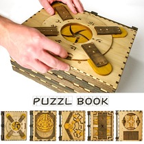Leonardo da Vinci password book puzzle declassified organ box Huadong Road Deco level difficulty high IQ Brain Puzzle Toy