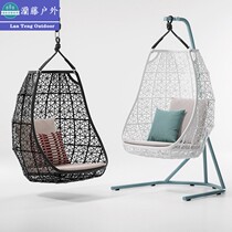 Outdoor hanging basket Rattan Chair Vine choreography Qianjuku Hotel Villa Courtyard Garden balcony Single net red in the same rocking chair