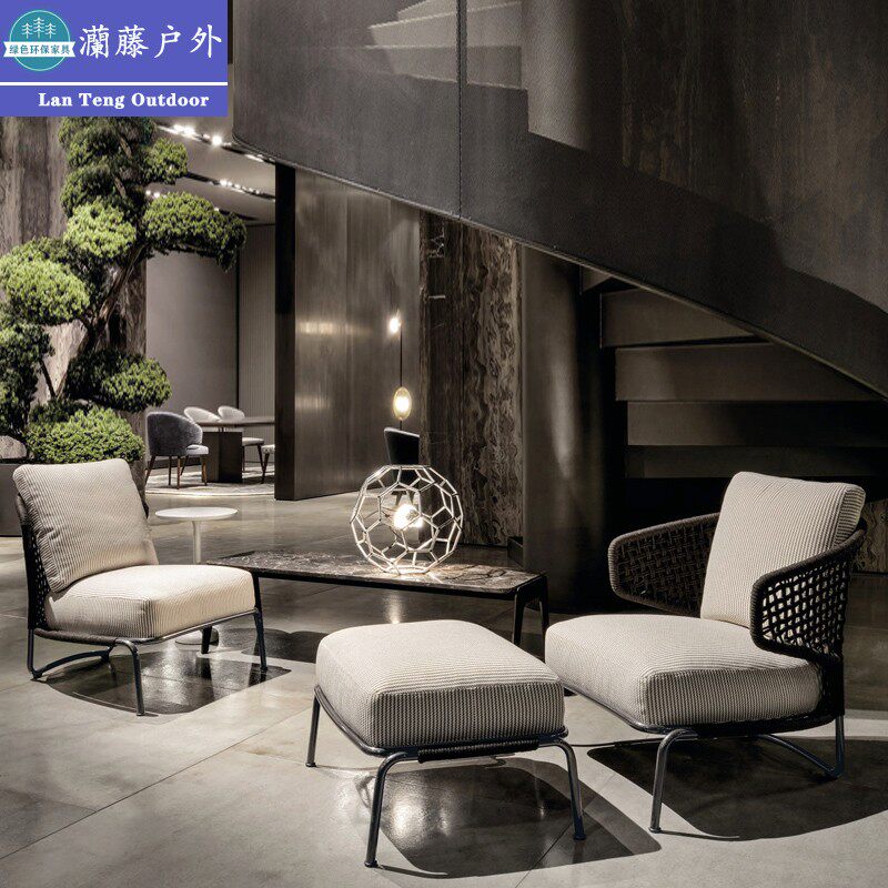 Outdoor vine sofa villa courtyard terrace terracegarden outdoor leisure and water-proof combination tea furniture