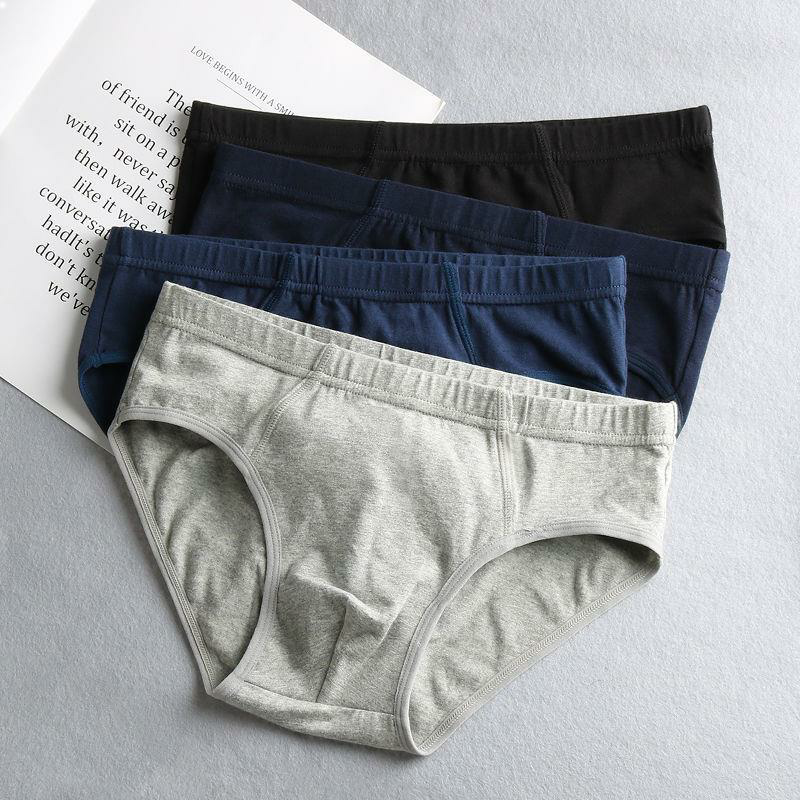 Men's Underwear, Men's Briefs, Cotton, Breathable, Mid-Waist, U-Convex, Solid Color, Men's Large Size Cotton Shorts, Men's Style Men's Underwear, Men's Briefs, Cotton, Breathable, Mid-Waist, U-Convex, Solid Color, Men's Large Size Cotton Shorts, Men's Style