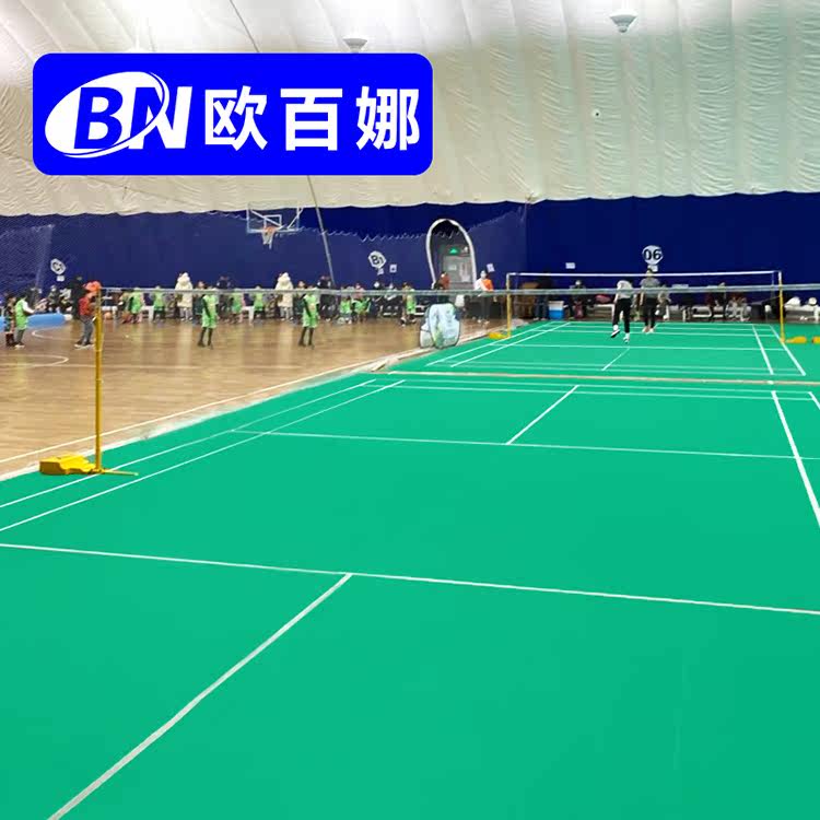 OBINA indoor badminton floor pasted PVC flooring padded badminton stadium mobile zipper floor