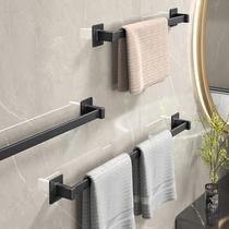 Towel rack without punching holes bathroom wall hanging minimalist towel bar hanging rod toilet storage rack bathroom storage rack