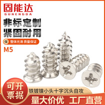 Iron plated nickel small head flat head self-tapping screw countersunk head self-tapping nail KA electronic small screw tip tailwood screws M5