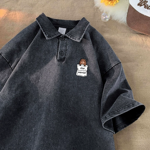 Tide, летняя футболка polo, короткий рукав, в американском стиле