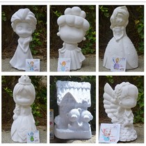 Childrens plaster sculptures Painted Ceramic Drawing on Color Art Creative Princess Dolls Deposit Money Pot Big Coat Color