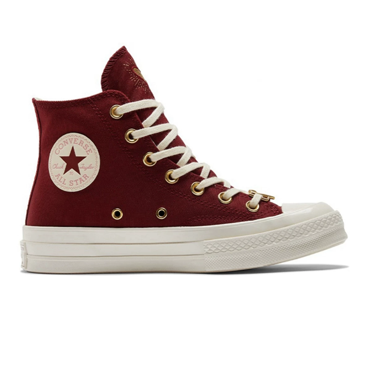 Кеды Converse 1970-х женские кроссовки Converse с вышивкой любви к Валентину, красные высокие канвасовые кроссовки A03931C
