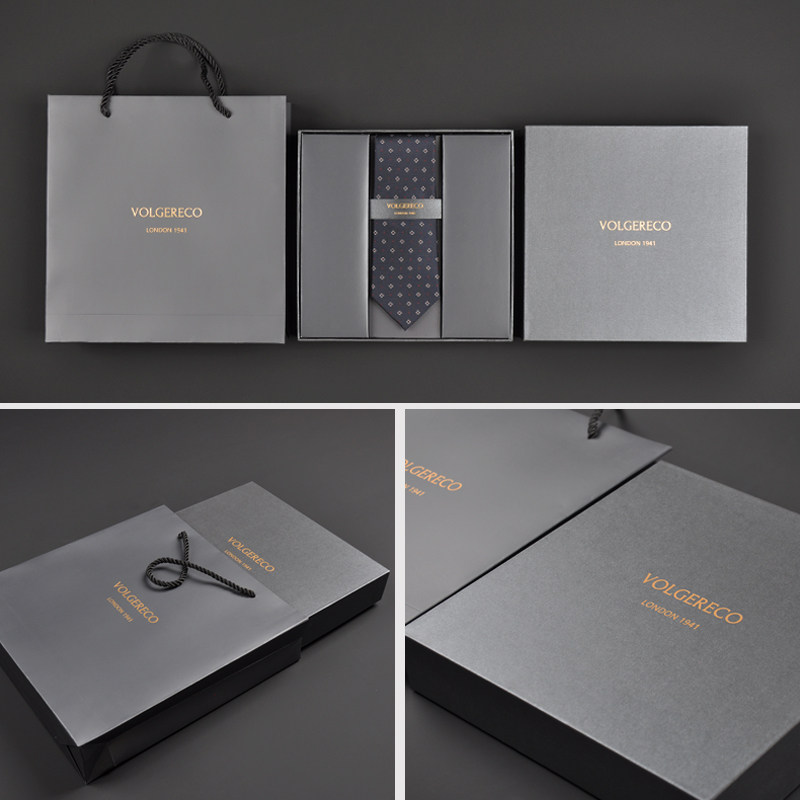 [Celebrity Style] British Vg Men's High-End Tie Business Formal Wear Wedding Groom No-Need-To-Tie Zipper Style Gift Box Set