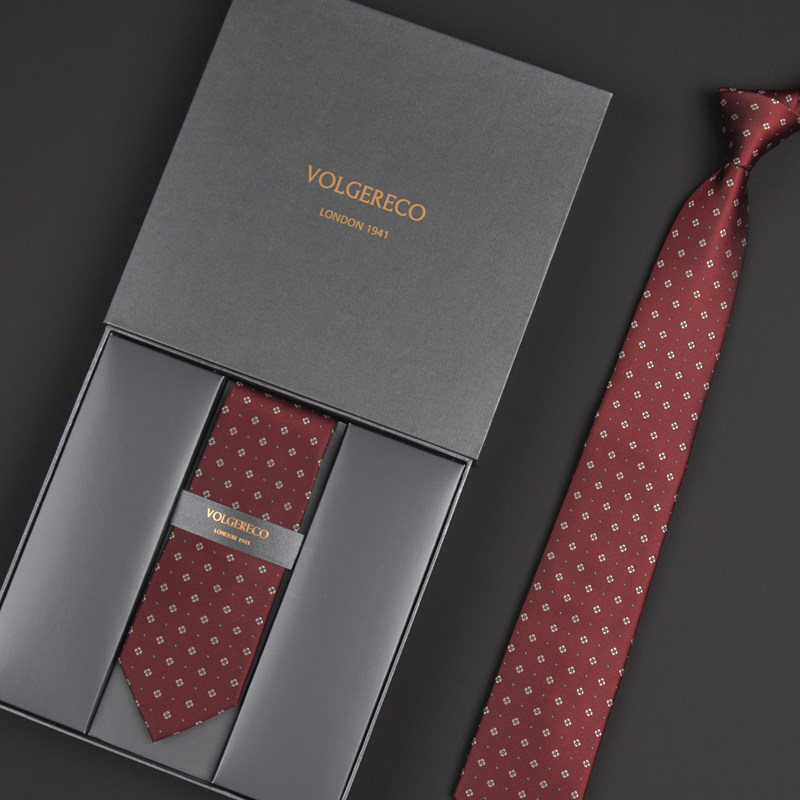 [Celebrity Style] British Vg Men's High-End Tie Business Formal Wear Wedding Groom No-Need-To-Tie Zipper Style Gift Box Set
