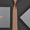 British Volgereco Men's Business Tie Formal Narrow Tie No Need to Tie by Hand Wedding Groom Gift Box Gold 7cm