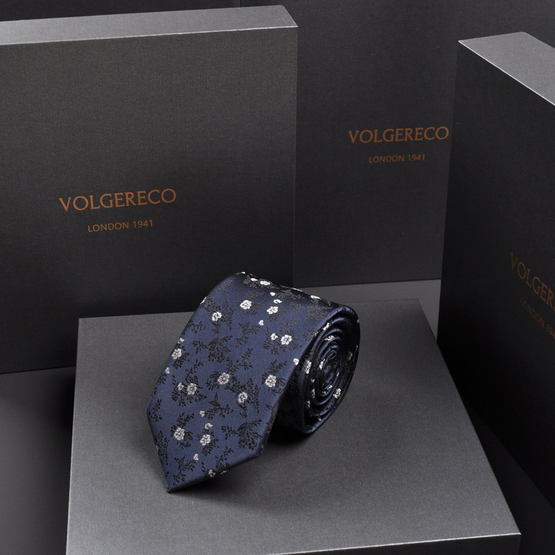 British Vg Men's Casual Business Tie Gift Box Set, High-End Formal Wear, Narrow, Light Luxury Brand, Zipper Style, No Need to Tie, 7cm