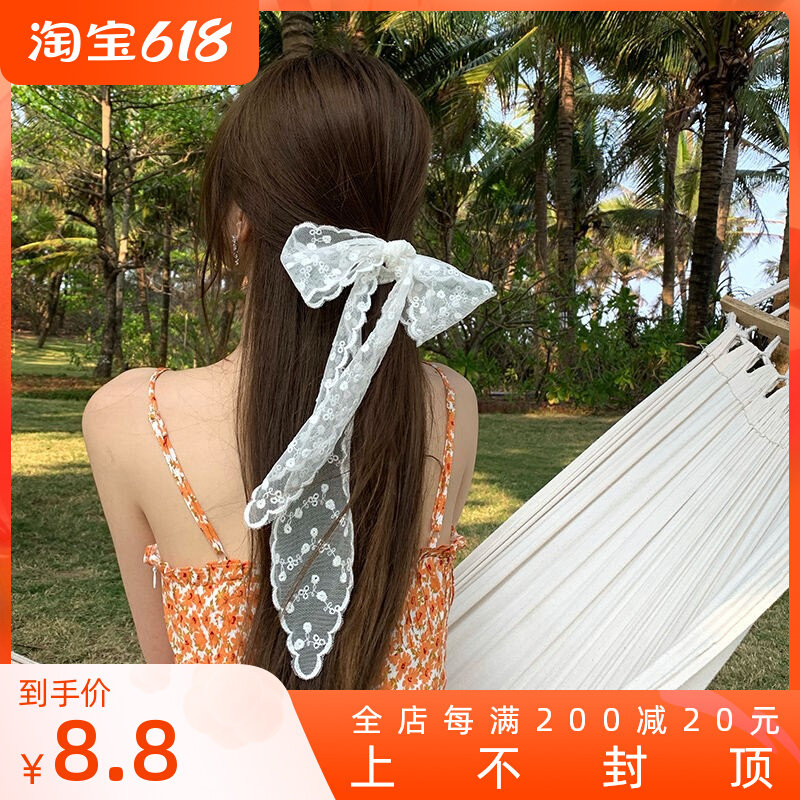 Gentle lace, silk scarf, streamer, hairband, female tied hair, fairy forest, super fairy, ribbon, hair ring fashion