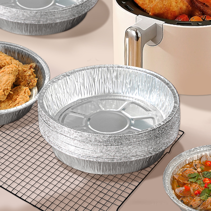 AIR FRYER SPECIAL TIN PAPER TRAY BOX GRILL BOX BAKING TIN FOIL PAPER BOWL FOOD GRADE THICKENED DOMESTIC SILICON SUCTION OIL PAPER-TAOBAO