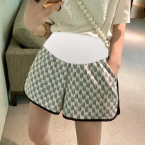 Pregnant woman shorts summer net red and thin Korean version letters 50% wide-legged pants outside the pregnant woman gig big code midpants