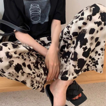 Pregnant woman BAO WEN pants female net red Korean version casual broadlegged pants pregnant woman summer thin ice silk pants pituitary pants