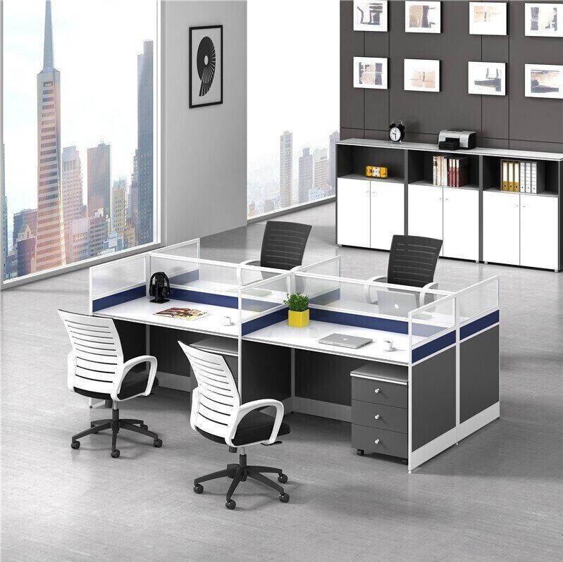 Chengdu office furniture screen 4 6 8 staff desk workplace card seat staff table and chair combination is simple