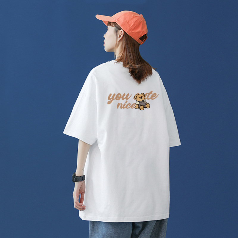 Cp Chinese Style Loose Short-Sleeved T-Shirt for Women, Spring and Summer, Pure Cotton, Versatile, Casual Cartoon Print Top for High School Students Cp Chinese Style Loose Short-Sleeved T-Shirt for Women, Spring and Summer, Pure Cotton, Versatile, Casual Cartoon Print Top for High School Students