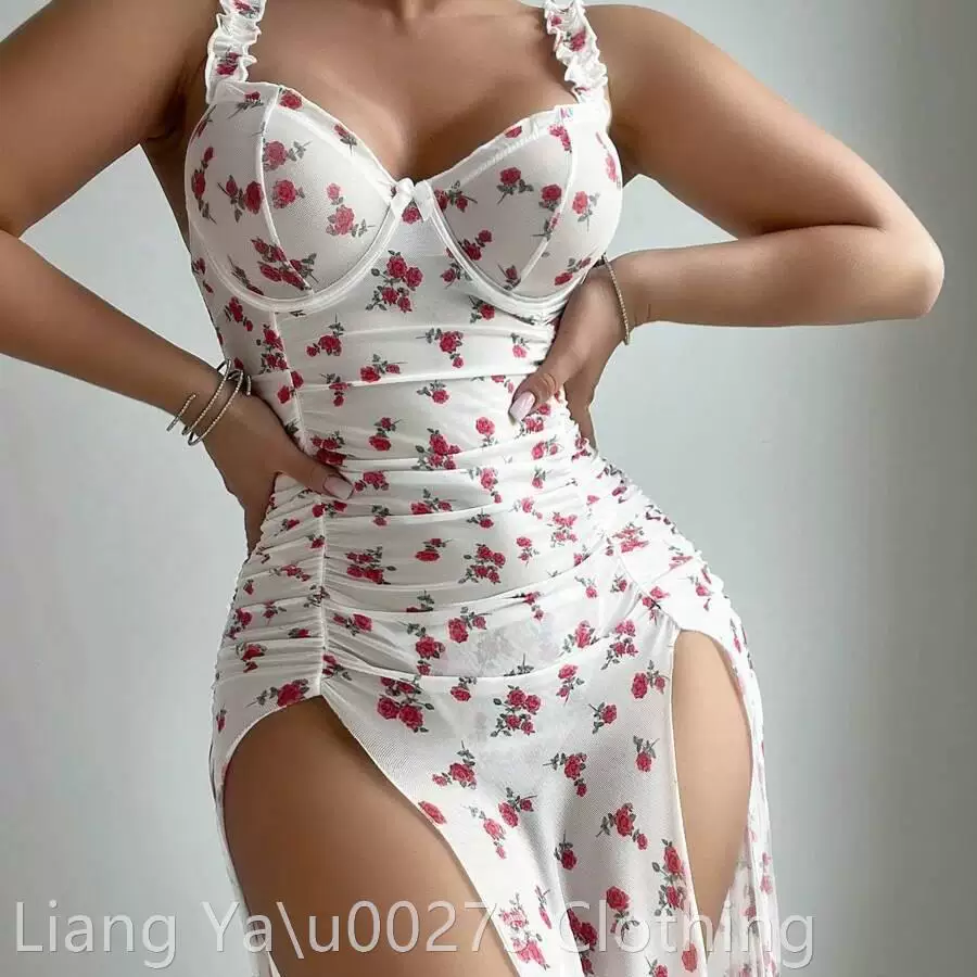 [Сексуальное нижнее белье, сексуальная женская backless открытая топовая ночная Рубашка набор]