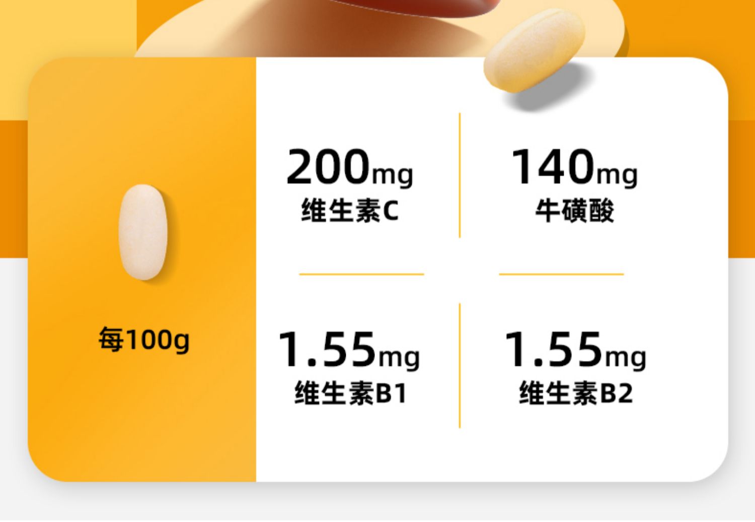 多维牛磺酸维生素b族牛碳酸片