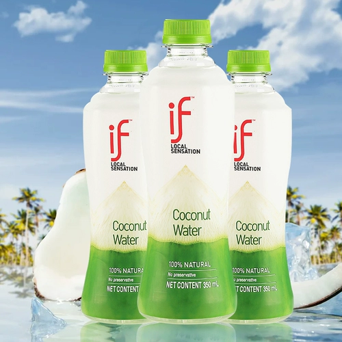 Тайская кокосовая вода 100%чистая кокосовая зеленая вода Полная коробка 0 Добавить напитки Импортированный кокосовый сок фруктовый сок 350 мл бутылка