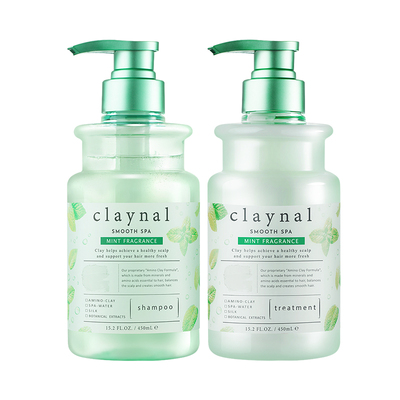 日本claynal蓬派氨基酸头皮清洁薄荷清爽控油洗发水护发素套装