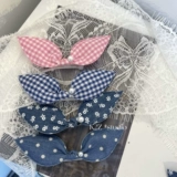 Джинсовый аксессуар для волос ручной работы с бантиком, пони, домашний питомец