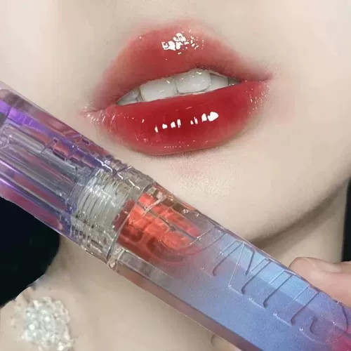 Морская соль, бальзам для губ, розовый стеклянный блеск для губ, цвет инжира, зеркальный эффект, с эффектом пухлых губ